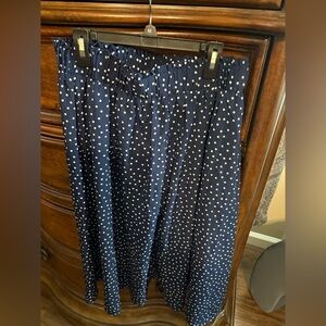 Navy Blue Polka Dot Skirt